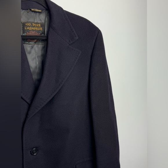 Lanzetti 100% CASHMERE Men's Single Breasted Full Length Overcoat Top Coat - Picture 4 of 8